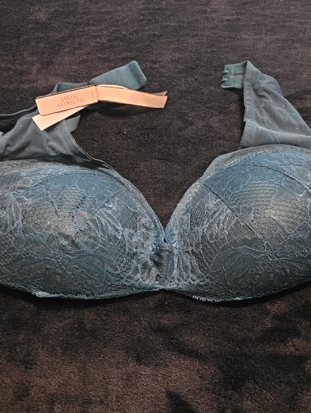 Victoria's Secret Deep Teal Lace Plunge Bra
